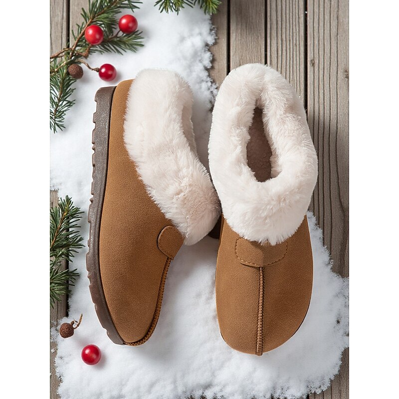 Women's Quilted Snow Boots with Plush Interior, Warm and Soft, Perfect for Relaxing by the Fire, Winter Holidays and Everyday Comfort