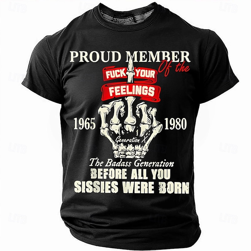 Men's Funny Slang Rude T Shirt Short Sleeve T shirt 3D Print Crew Neck Shirt Fashion Daily Street Daily Black Blue Green Summer Spring Clothing Apparel S M L XL XXL XXXL