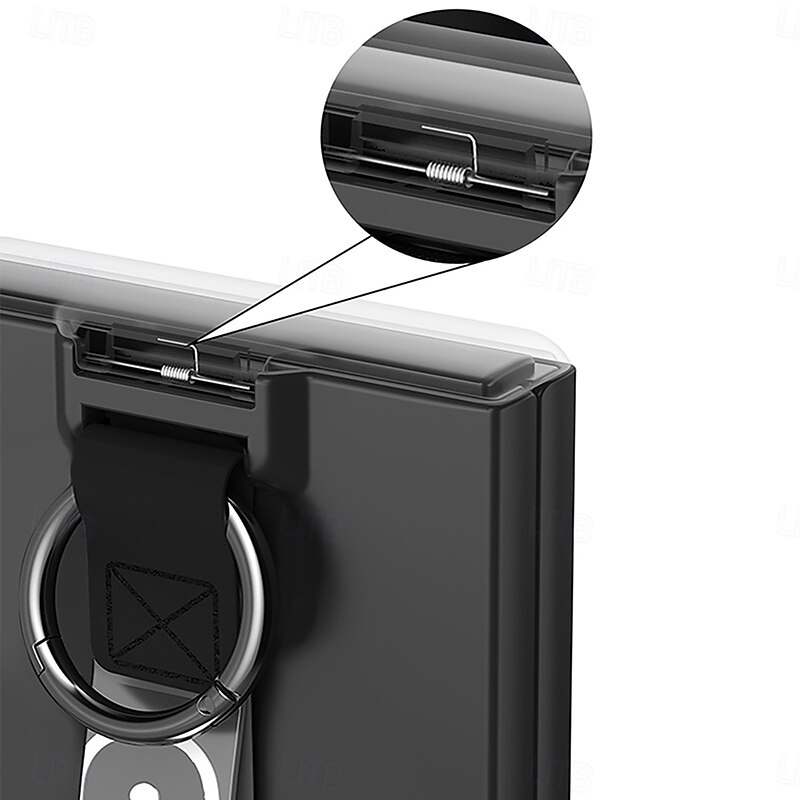 Phone Case For Samsung Galaxy Z Flip 7 Z Flip 6 Z Flip 5 Back Cover with Screen Protector Support Wireless Charging with Wrist Strap Retro PC4