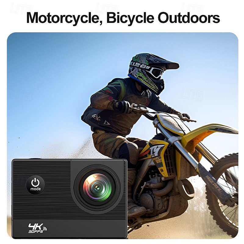 V3 4K Action Camera Portable Rechargeable Recording Image and Video Function WiFi Waterproof Underwater Camera 2 inch IPS screen3