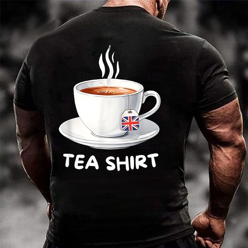 Men's Flag UK Backprint T Shirt Short Sleeve T shirt 3D Print Crew Neck Shirt Fashion Daily Street Daily Black Blue Green Summer Spring Clothing Apparel S M L XL XXL XXXL