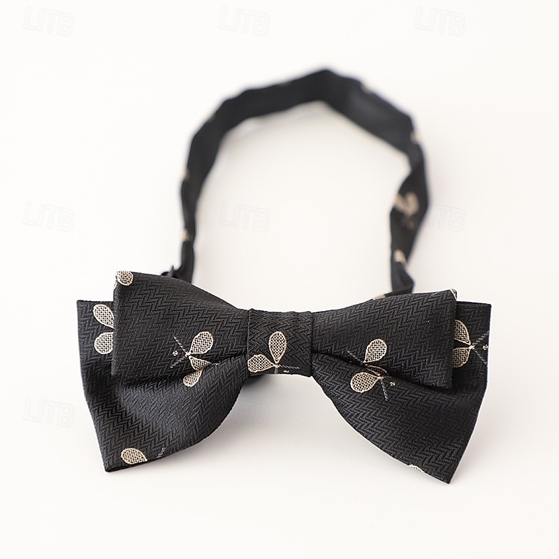 Men's Bow Tie Modern Contemporary Bow Floral Wedding Party Daily Wear4
