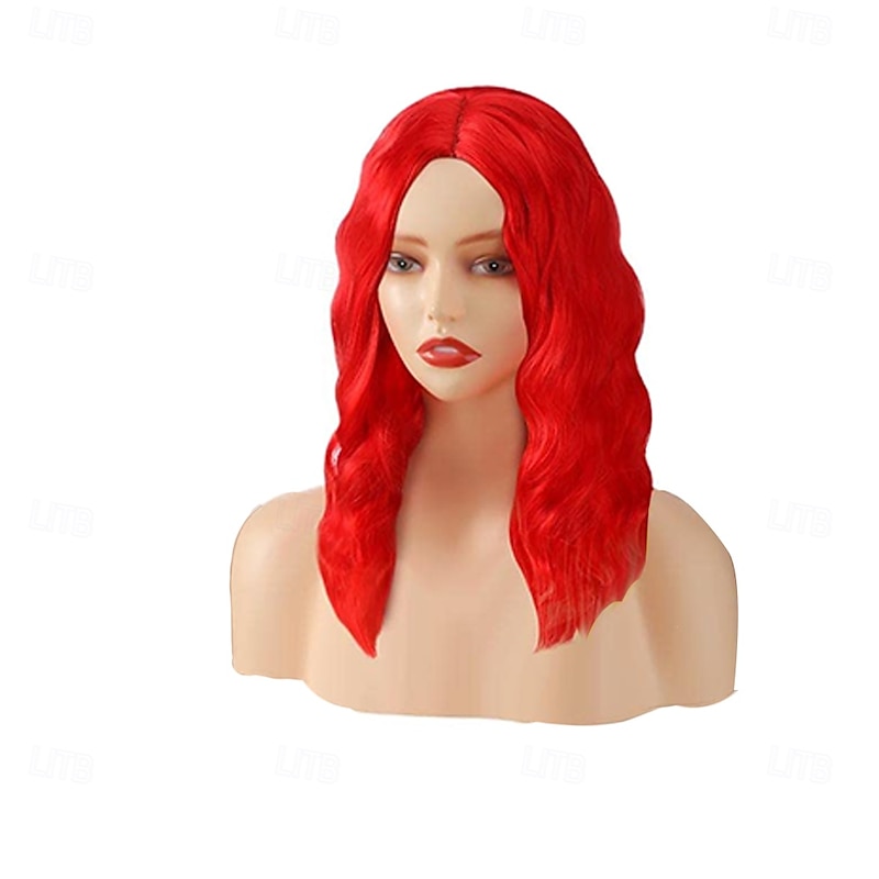 Halloween Long Colored Wigs12'' Colorful Curly Wavy Party Wigs for Women Cosplay Neon Bachelor Wedding Birthday Halloween Costume Night Club4