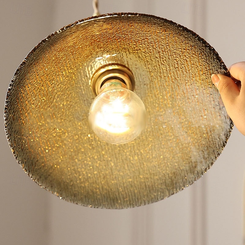 Pendant Light 1-Light Adjustable Ceiling Balcony Chandelier Hanging Lamp Glass Ceiling Light with Glass Shade4