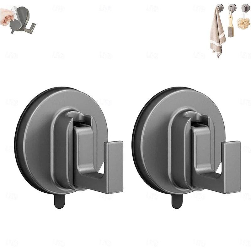 2/4/6pcs Heavy Suction Cups Without Bore Drill-Free Towel Holder & Decorative Door Hanger No-Drill Peel & Stick Waterproof Reusable Hooks Seamless for Bathroom, Kitchen, Glass & Tile Organization3