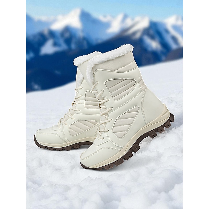 Women's Waterproof Hiking Boots with Fur Lining, Warm Snow Boots for Winter Snowy Adventures and Outdoor Activities3