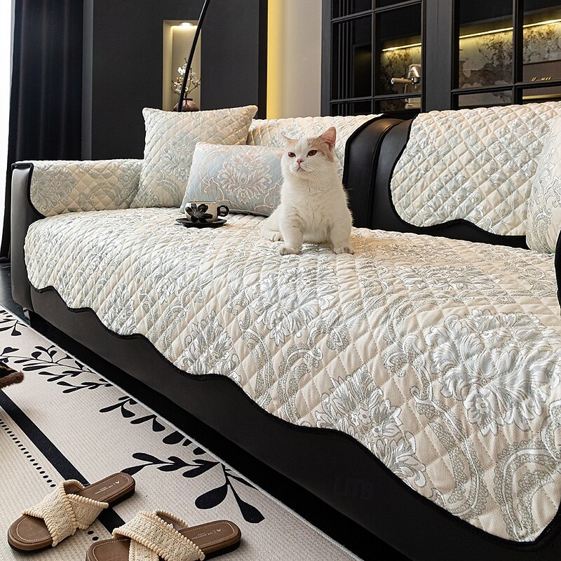 Nordic Minimalist Sofa Cushion Cover, Non-Slip and Pet-Friendly Couch Cover, Simple Sofa Protector with Backrest Cover