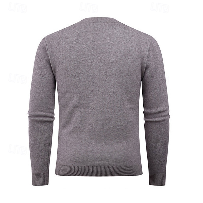Men's Pullover Sweater Jumper Knit Sweater Ribbed Knit Regular Tops Knitted Plaid V Neck Fashion Basic Vacation Daily Wear Clothing Apparel Spring Fall Navy Blue Khaki S M L3