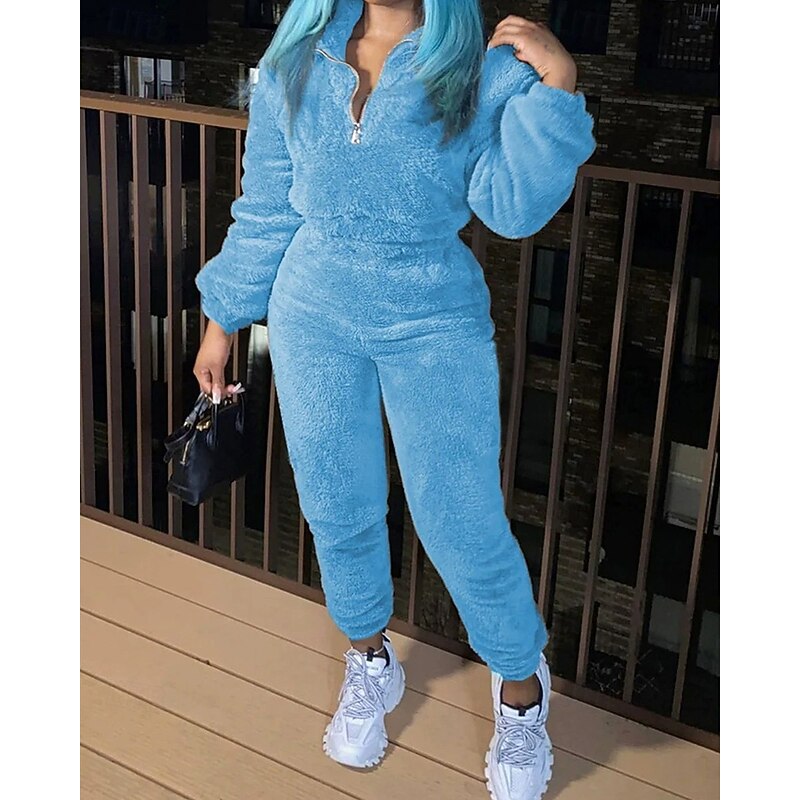 Women's Fashion Streetwear Pants Sets Bolero Top Long Sleeve Crew Neck Solid Color Outdoor Work Casual Black White Pink Fall Regular Fit2