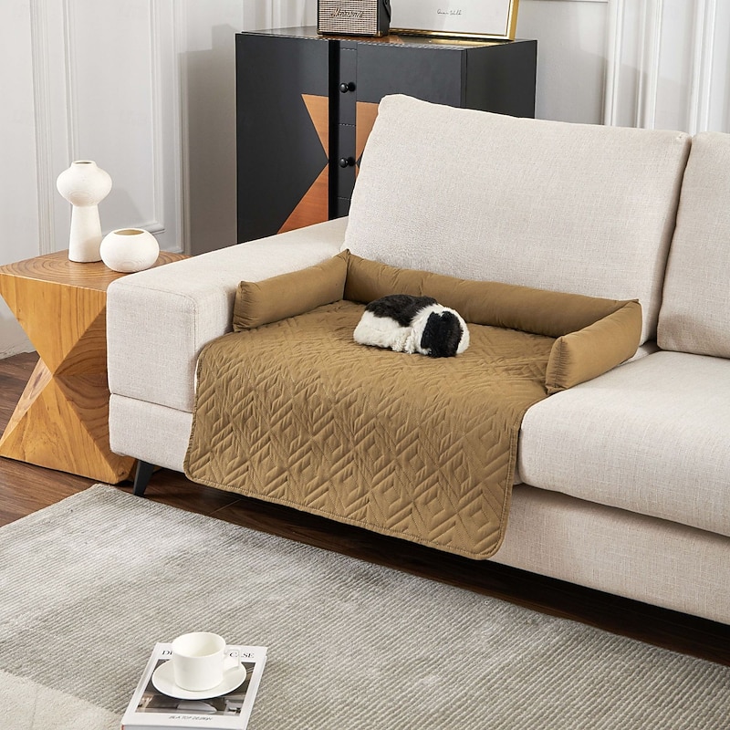 Waterproof Pet Sofa Mat For Car Home Anti Moisture Pet Bed With Pillow Comfortable Dog Cat Sleeping Pad Washable Non Slip Protective Cushion Travel Pet Supplies3