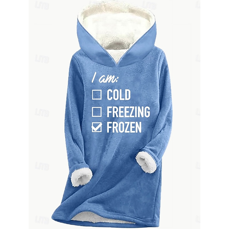 Women's Pullover Hoodie Sweatshirt Letter Warm Casual Fuzzy Long Sleeve Hooded Long Tops Casual Sports Print Pink Blue Gray Winter4