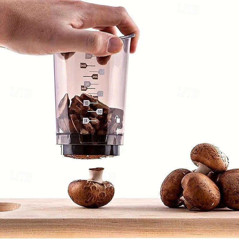 Fruit Slicer Cup Multi-Function Strawberry, Banana & Grape Cutter, Egg Slicer Quick & Safe Food Chopper Kitchen Gadgets for Easy Meal Prep