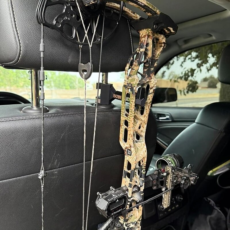Bow Buddy Bow Hanger for Truck - Truck Bow Hanger Bow Buddy Compound Bow Headrest Holder for Vehicle Storage and Hunting Transport3