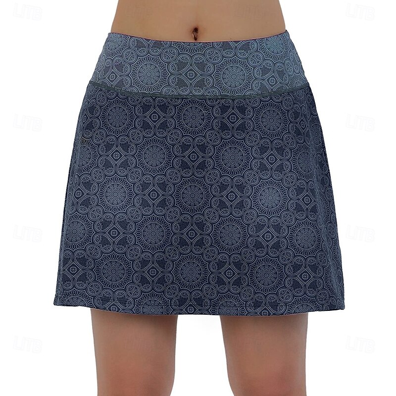 Women's Geometic Cycling Skort Skirt Bike Skirt Bottoms Mountain Bike MTB Road Bike Cycling Sports 3D Pad Cycling Quick Dry Moisture Wicking Black Pink Spandex Clothing Apparel Bike Wear3