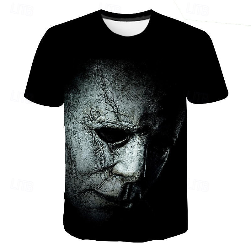 Scary Movie Halloween T-shirt Print Graphic For Couple's Men's Women's Adults' Halloween Carnival Masquerade 3D Print Casual Daily2