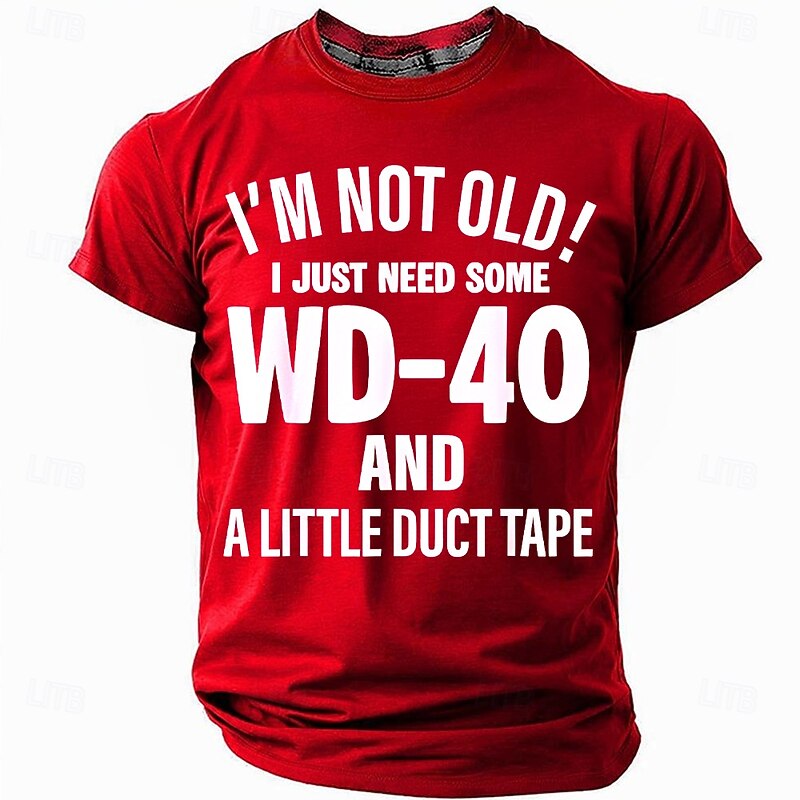 Men's Funny Slang T Shirt Short Sleeve T shirt 3D Print Crew Neck Shirt Fashion Daily Street Daily Black Red Blue Summer Spring Clothing Apparel S M L XL XXL XXXL