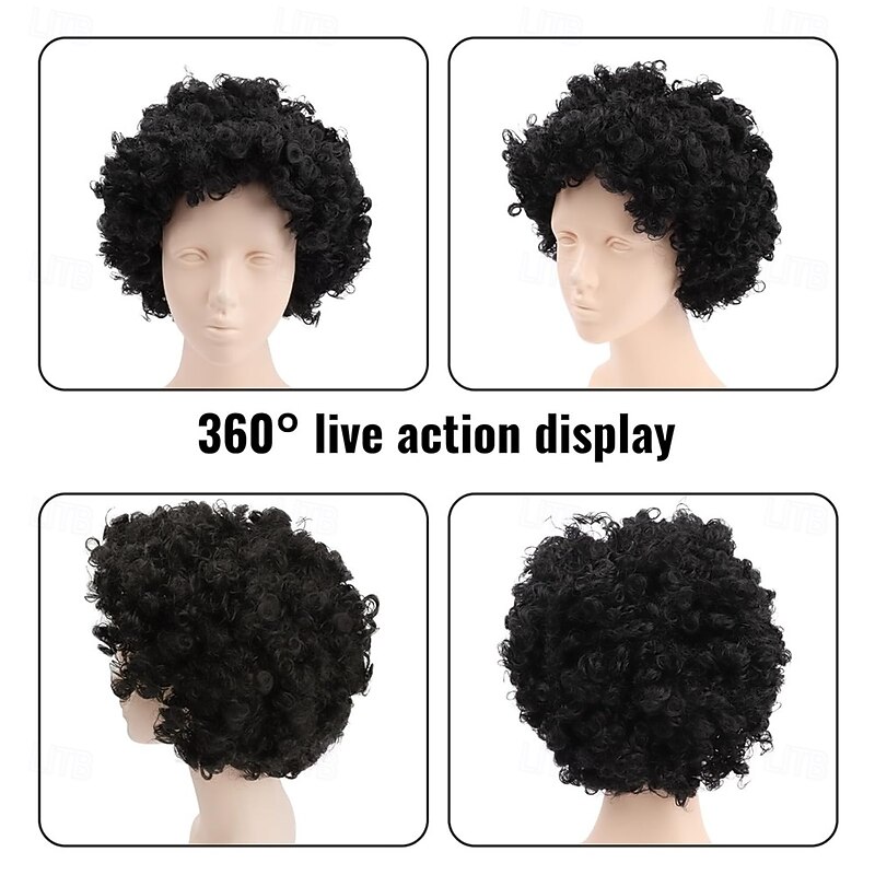 Afro Wig Afro Wig 70s for Funny Wigs Halloween Christmas Party3
