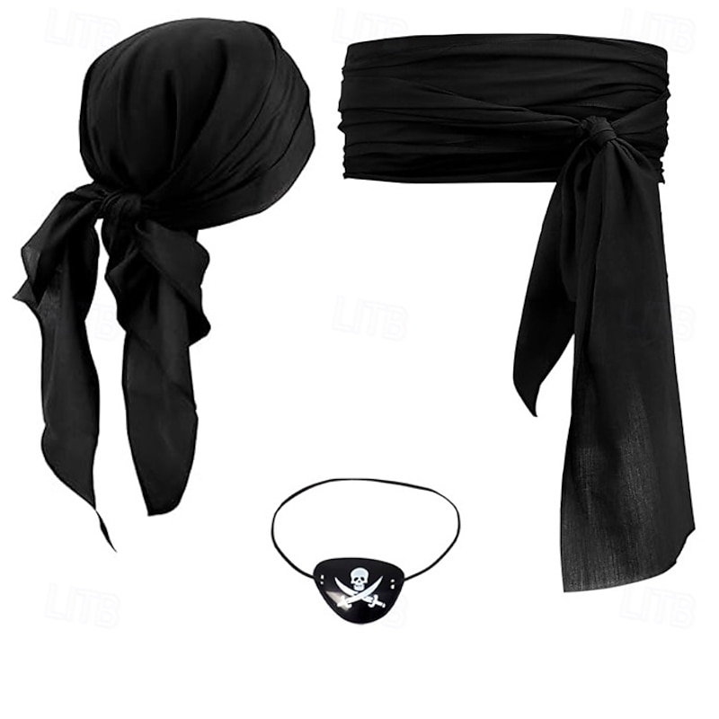 Retro Vintage Medieval Renaissance Waist Belt Headband Accessories Pirate Viking Fancy Dress Men's Women's Unisex Pirate Halloween Carnival Performance LARP Adults Belt Headwear Eye Patch All Seasons3