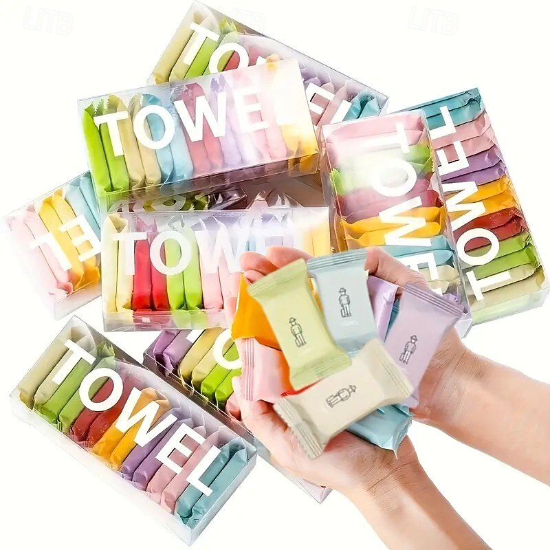 28PCS Portable Compressed Towels – Thick, Quick-Dry, Dual-Use for Wet & Dry, Perfect for Travel, Home & Outdoor, Compact & Easy-to-Carry Design