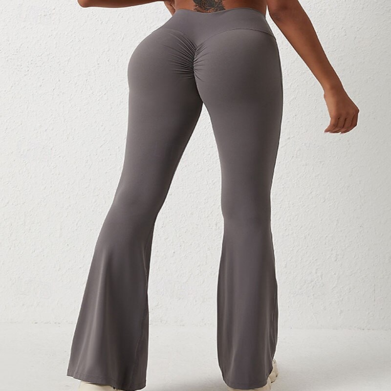 Women's Culottes Wide Leg Chinos Streetwear Casual Full Length Medium Waist Plain Elastic Waist Comfortable Micro-elastic Outdoor Daily Maroon cocoa Gray Green Dark-Gray Spring Fall Loose Fit2