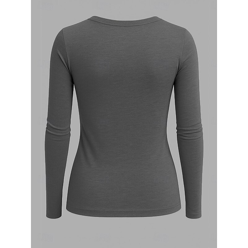 Women's T Shirt Graphic Letter Vintage Fashion Stylish Long Sleeve Crew Neck Round Neck Regular Tops Daily Weekend Print Black Red Blue Gray Spring Fall3