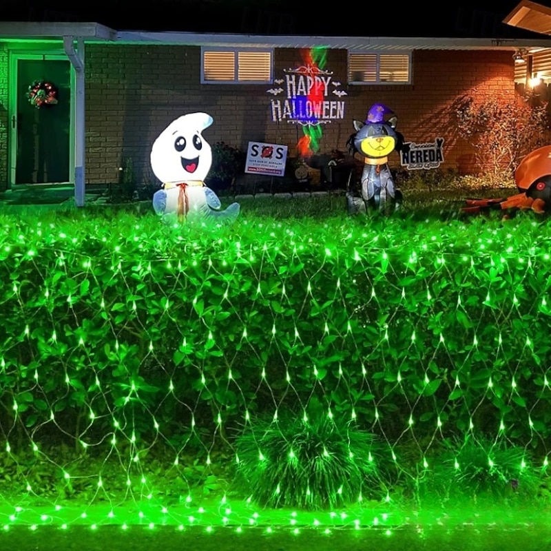 Led Net Mesh String Light 8x10M 2600Led Christmas/Halloween Holiday Fairy String Light For Garden Christmas Wedding Party Window Curtain Garland Decoration Xmas Lighting AC85-265V EU US AU UK Plug3