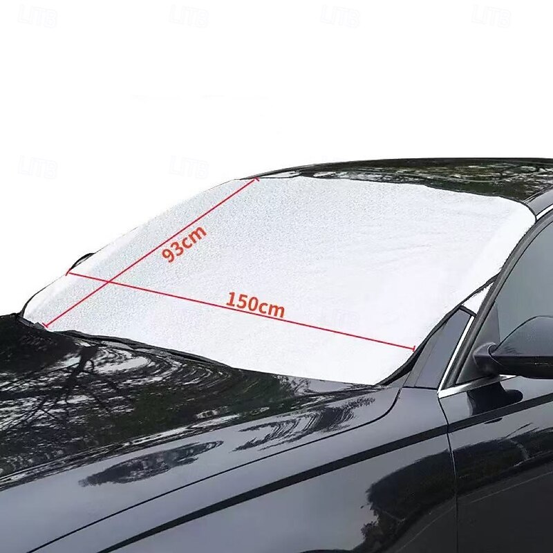 Magnetic Car Anti-snow Cover, Half Car Cover with Front Windshield Protection, Thick Sunshade and Heat-Resistant Snow Shield for Winter and Summer4