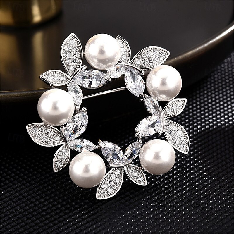 Brooches Classic Retro Flower Stylish Luxury Brooch Jewelry Silver For Wedding Party Gift Engagement Prom Festival