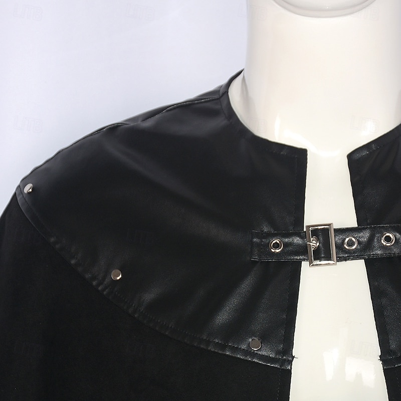 Retro Vintage Medieval Renaissance Cape Cloak Vampire Viking Celtic Knight Fancy Dress Men's Women's Unisex Celtic Halloween Carnival Performance LARP Ren Faire Adults Cloak3