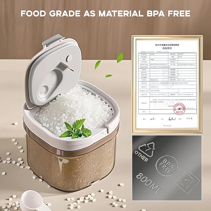 TAILI Coffee Storage Containers, BPA Free Plastic Kitchen Canisters Set for Ground Coffee, Spices, Herbs, Candy, Snacks2