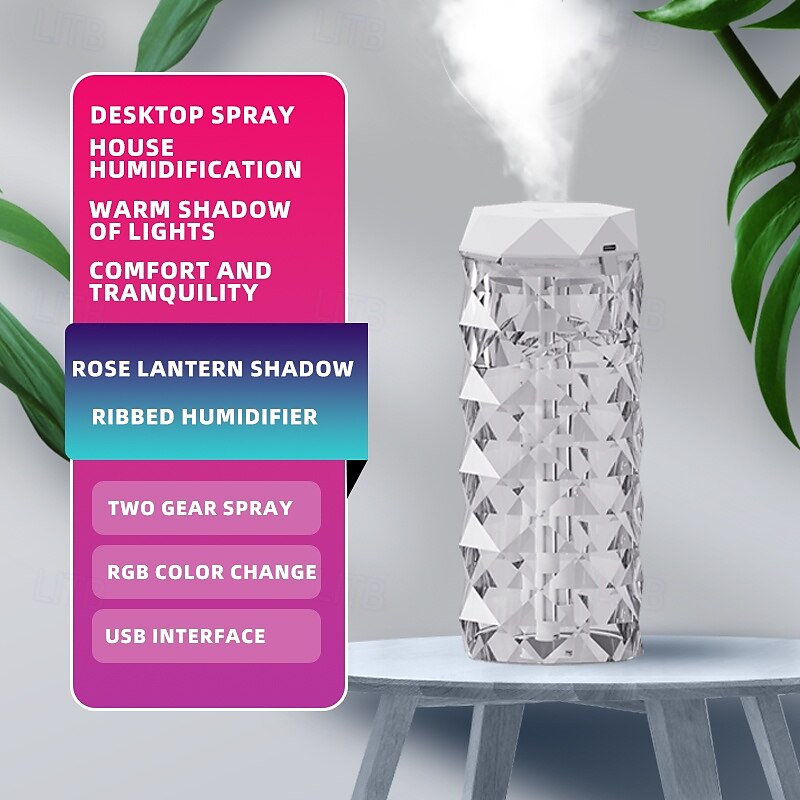 400ML/1000ML Air Humidifier USB Atmosphere Humidifier Portable Room Office Desktop Mist Maker RGB Light humidificador