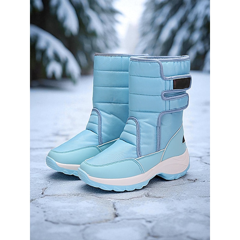 Women's Waterproof Boots with Velcro Strap, Insulated and Comfortable Winter Snow Boots for Snowy Weather, Outdoor Sports and Hiking2