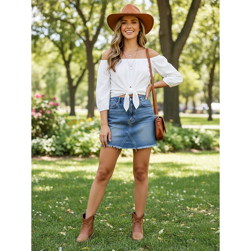 Women's Light Blue Suede Western Ankle Boots – Embroidered Pointed Toe Cowboy Booties for Country Concerts, Festivals, and Outdoor Fall Outfits4