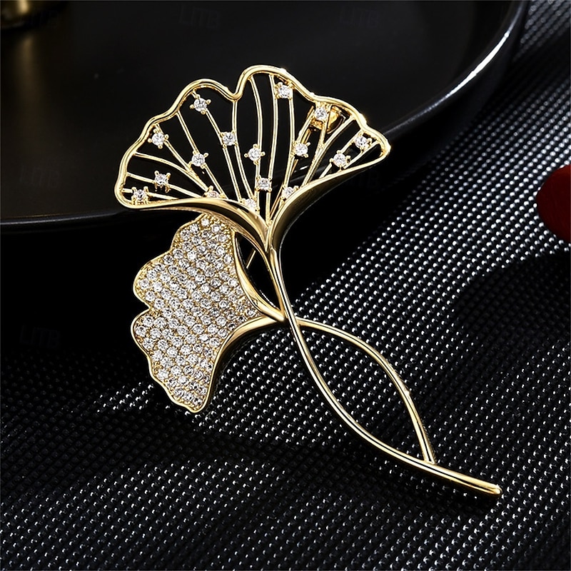 Brooches Classic Flower Fashion Cute Brooch Jewelry Gold For Wedding Party Gift Engagement Prom Festival