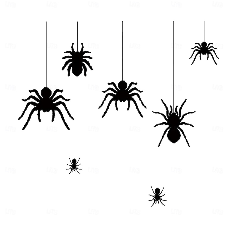 Halloween Funny Spider Wall Stickers, Creepy Spider Decals for Bedroom Living Room Store Window, Spooky Party Decoration2