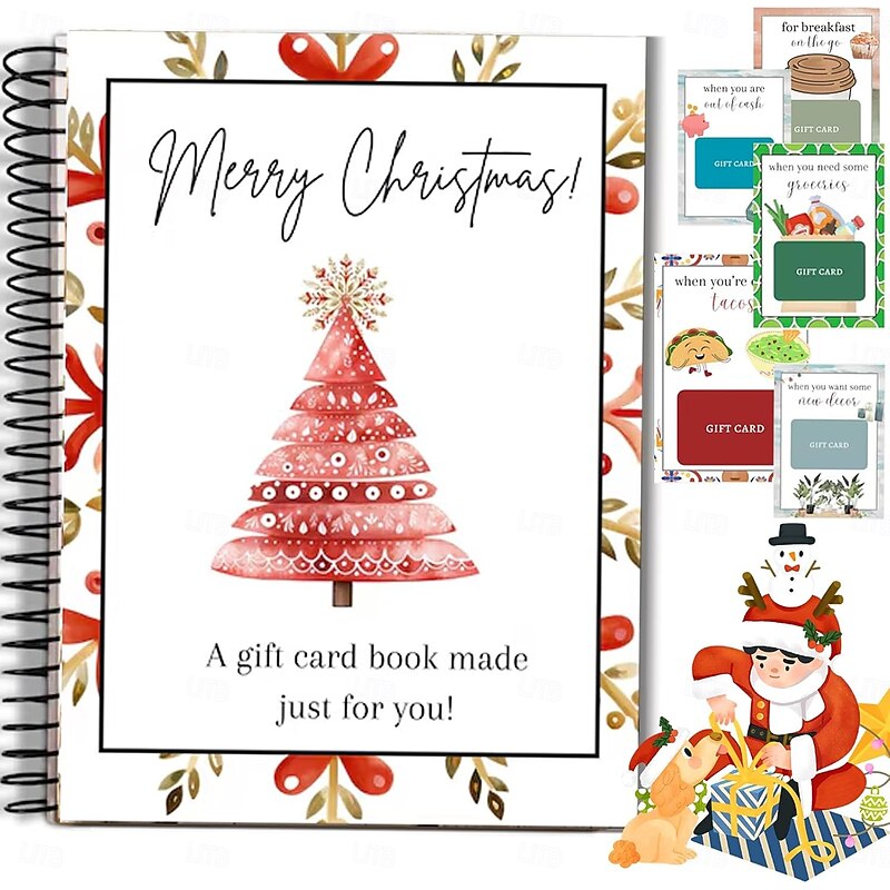 Christmas Gift Card Book Surprises On Every Page DIY Spiral-Bound Merry Christmas College Survival Gift Card Book Holder Ideal Gifts for Family, Friends, Teachers, Teens And Colleagues3