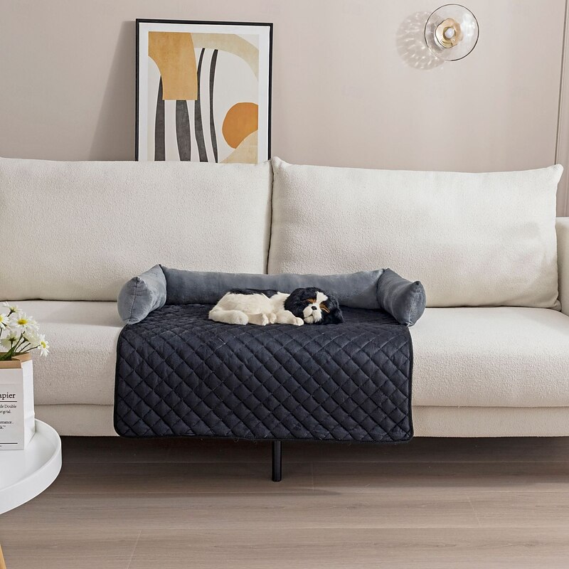 Cushion For Pet Sofa Mat Non Slip PVC Coated Quilted Suede Dog Cat Bed Pad Comfortable Protective Cover Washable Home Furniture Pet Supplies Sleeping Nest4