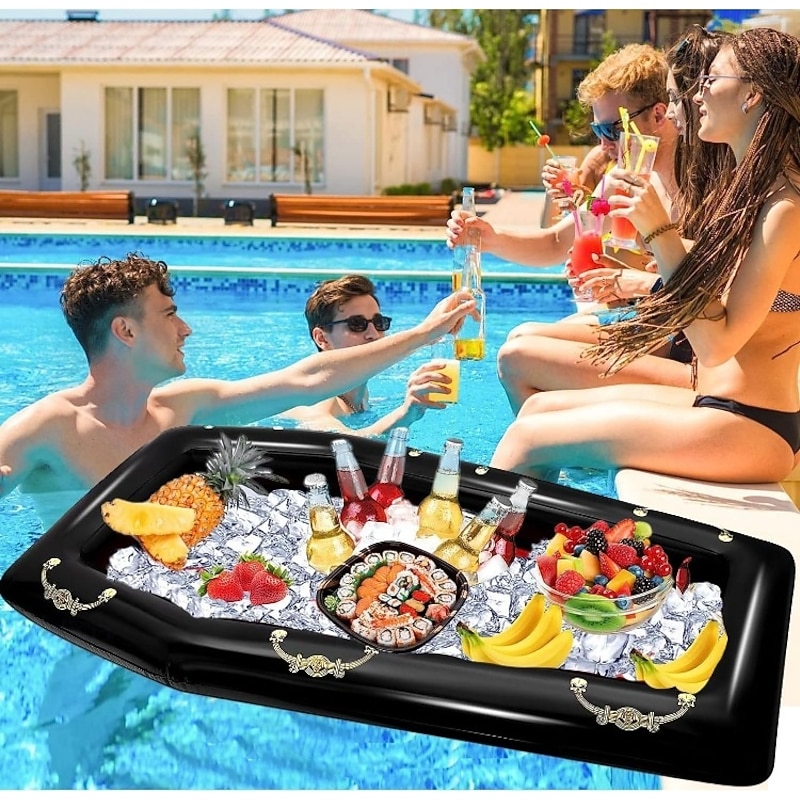 1 PC Inflatable Outdoor Festival Decorations Essential! Inflatable coffin - 52*31inch Extra Large PVC Party Supplies for Halloween Decoration Outdoor Games and Beverage Storage Perfect for Summer P