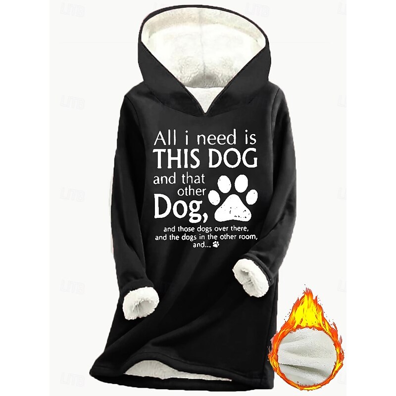 Women's Pullover Hoodie Sweatshirt Graphic Letter Warm Sherpa Fleece Long Sleeve Hooded Long Tops Street Dailywear Casual Print Black Pink Gray Fall Winter3