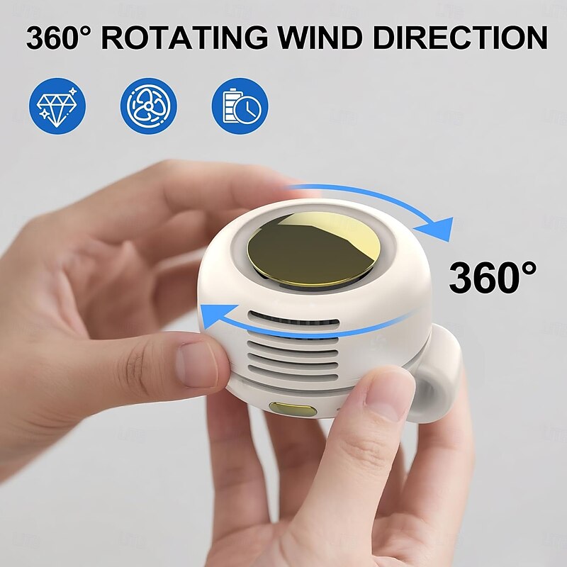 Mini Waist Clip Fan Portable Hanging Neck Fan Handheld Bladeless Electric Fan USB Rechargeable Personal Cooling Fan For Outdoor4