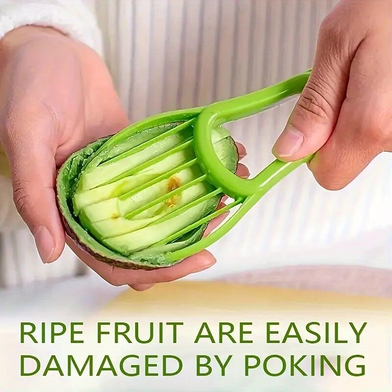 2PCS Avocado Slicer – 3-in-1 Tool for Easy and Quick Avocado Preparation, Perfect for Outdoor Use and Home Kitchen, Safe and Convenient3