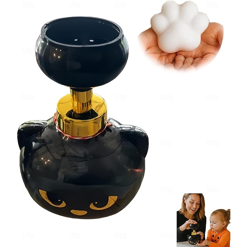 Cat Paw Soap Dispenser Pawprint Magic Halloween Edition Cat Paw Foam Soap Dispenser Refillable Empty Hand Soaps Pump Bottle for Bathroom and Kitchen Ideal Gifts for Cats Lovers