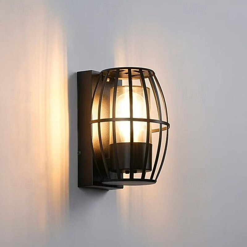 Modern Simplicity Aluminum PC Cage Shape 1-Light Wall Sconce Lamp For Garden 110-240V3