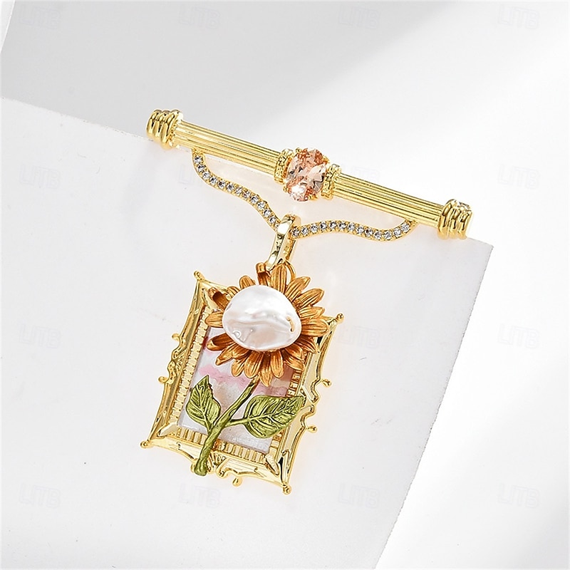Brooches Classic Retro Floral Vintage Artistic Brooch Jewelry Gold For Wedding Party Gift Engagement Prom Festival2