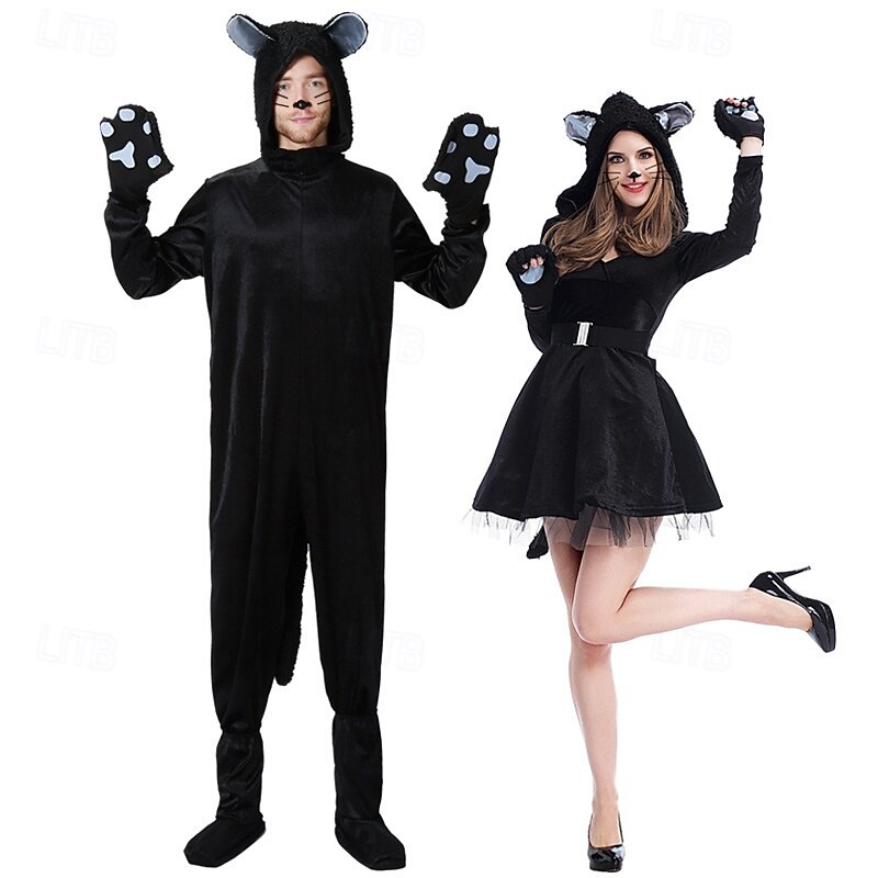 Animal Cat Halloween Dress Fancy Costume Couples' Costumes Funny Costume Adults' Women's Halloween Carnival Performance Party Easy Halloween Costumes Dress Up4