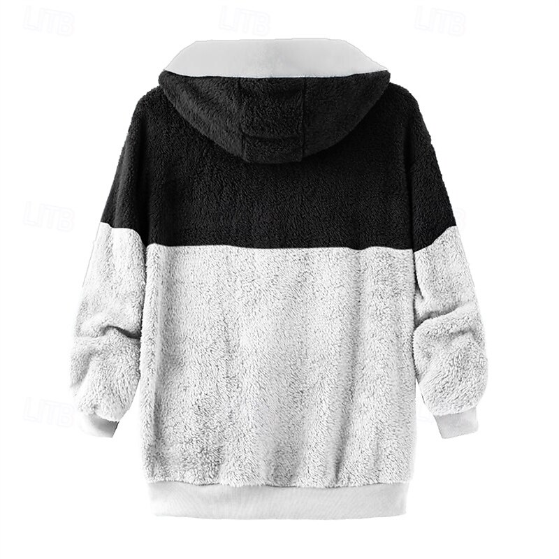 Women's Winter Coat Casual Jacket Comfortable Breathable Zipper Pocket Casual Color Block Vacation Street Casual Daily Wear Zipper Short Long Hooded Regular Fit Long Sleeve Outerwear Black Pink Gray3