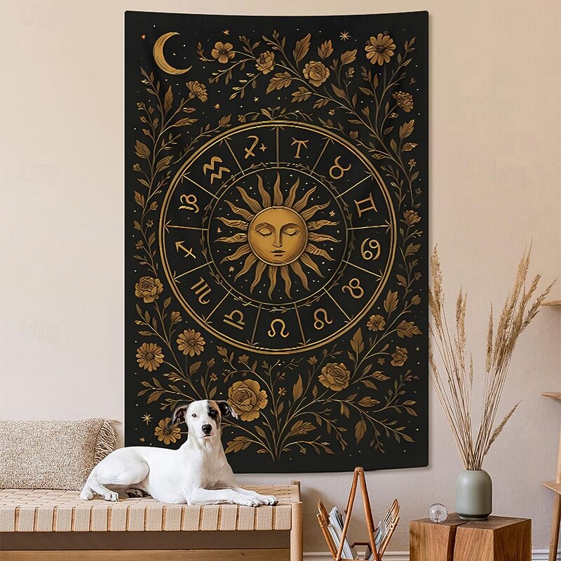 Tapestry Blanket Wall Hangings Moon Sun Spiritual Boho Mystic Bedroom Living Room Dorm Home Decor2