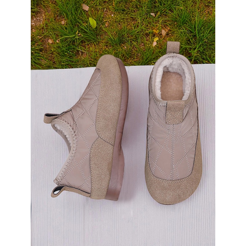 Women's Wide Width Casual Winter Shoes – Lightweight Non Slip Flats with Plush Lining for Outdoor and Everyday Wear4