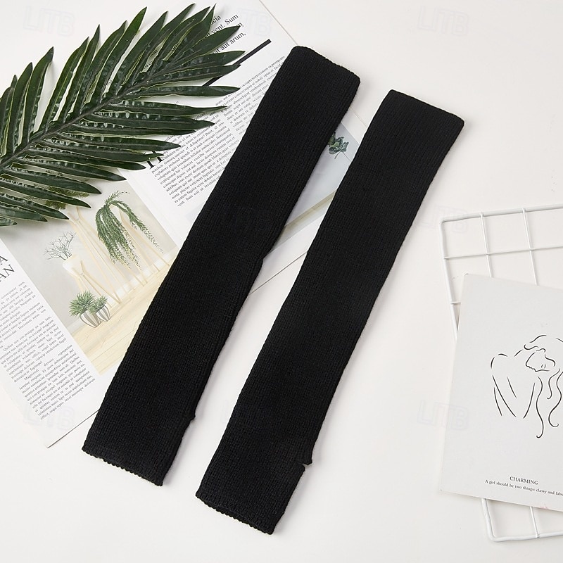 Women's Leg Warmers Boot Cuffs Outdoor Daily Holiday Solid Color Acrylic Fibers Casual Elastic 1 Pair2