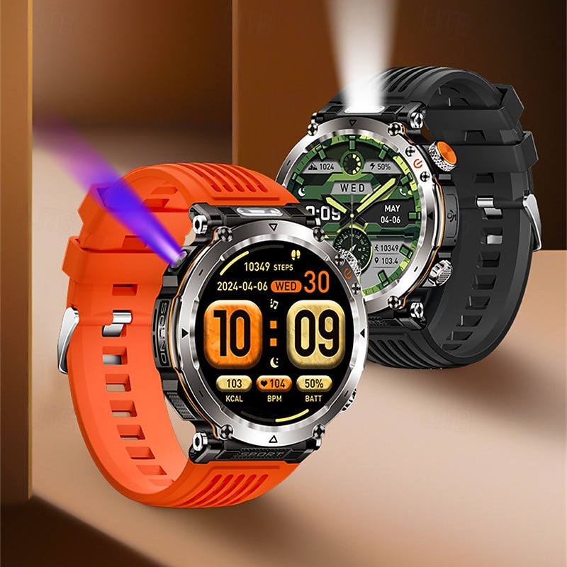 HT30 Smart Watch 1.7 inch Smartwatch Fitness Running Watch Bluetooth Stopwatch Pedometer Call Reminder Sleep Tracker Heart Rate Monitor Compatible with IP 65 Touch Screen Heart Rate Monitor